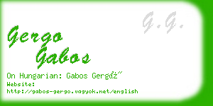 gergo gabos business card